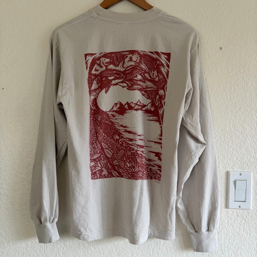 Tofino Storm Surf Shop Long Sleeve Shirt - West Coast Wildlife Graphic